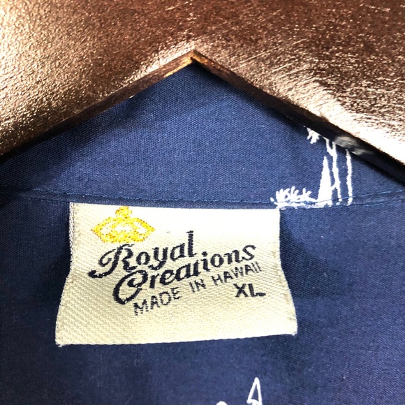 Royal Creations Blue Hawaiian Shirt Size XL - Picture 3 of 5